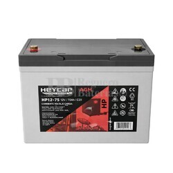 Bater�a Heycar AGM HP12-75 | 12 Voltios 75 Amperios Alta tasa de descarga